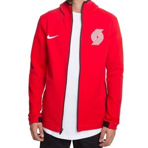 Nike Portland Trail Blazers Red Showtime Dri-FIT Full Zip Hoodie Youth Medium